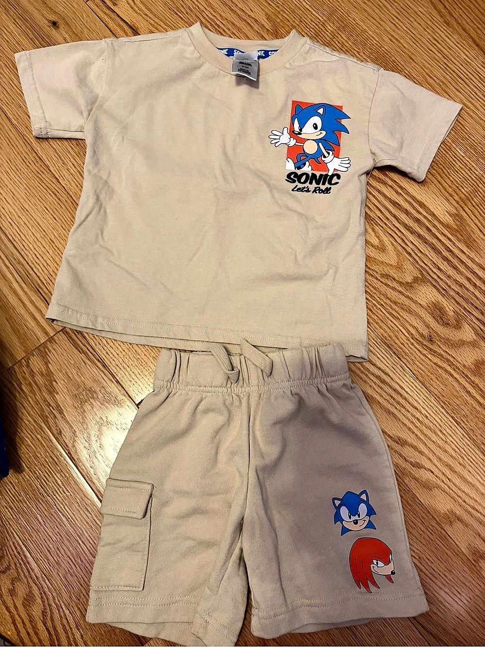 Sonic the Hedgehog Graphic Shirt & Cargo Shorts Boys 3T